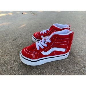 Toddler sz 5 red high top vans